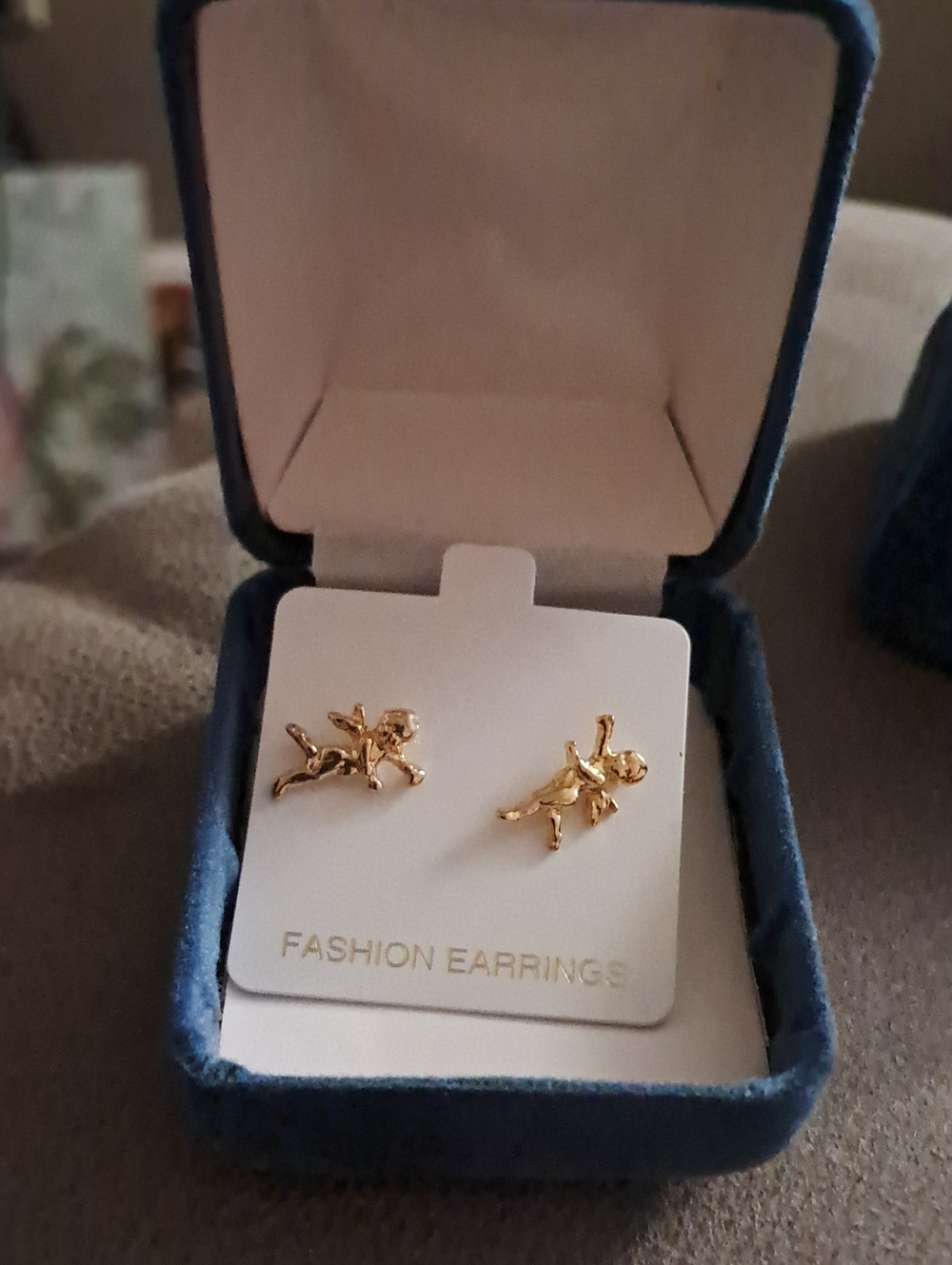 Gold Angel Wing Stud Earrings - Fashion Earrings